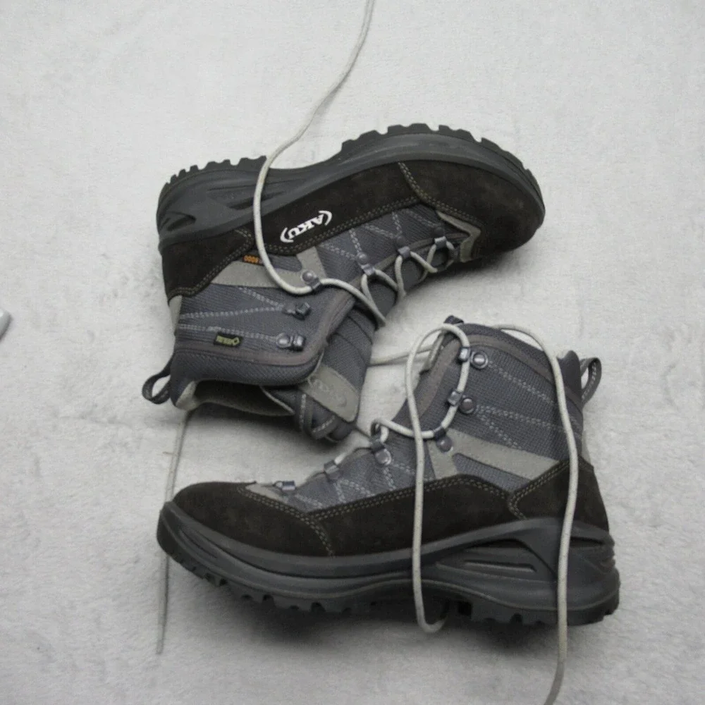 AKU Boots Unisex W 7.5 M 6 Gray Brown Gore Tex Cimon GTX Suede Waterproof Hiking